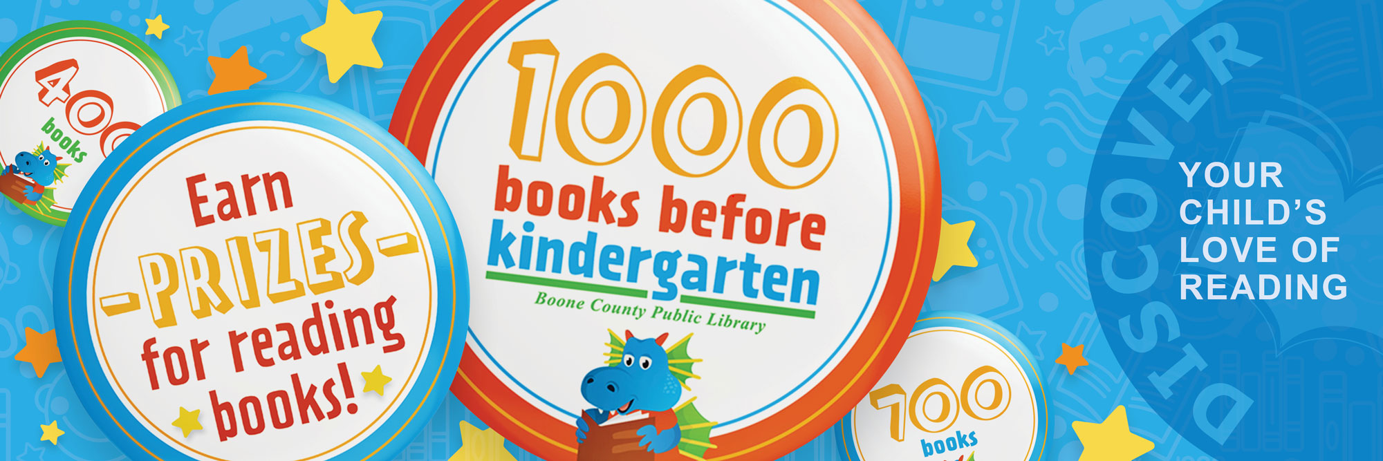 Website Header for 1000 Books Before Kindergarten